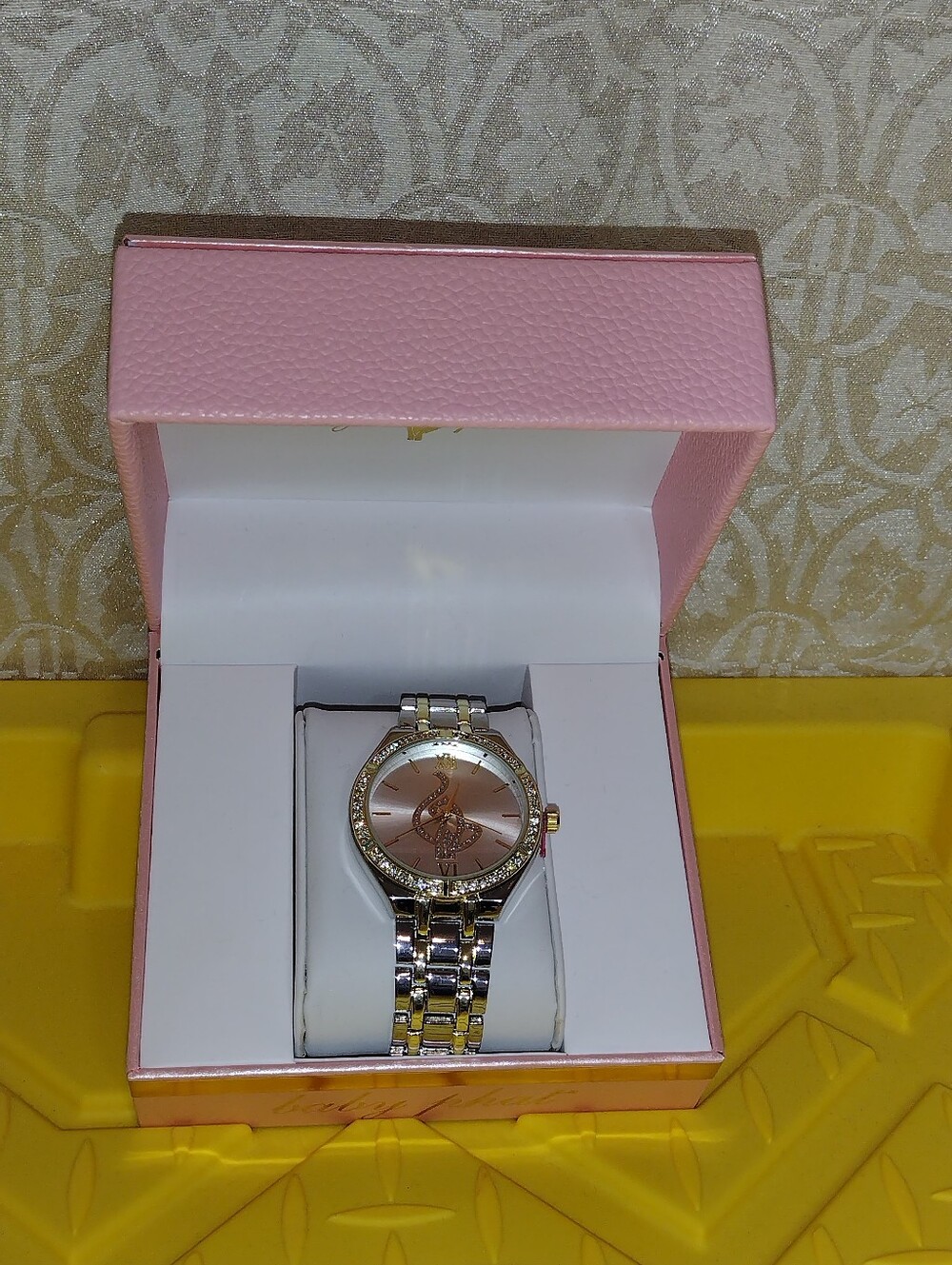 BABY PHAT WATCH BABY PHAT GOLD SILVER TONE RHINESTONES  WATCH NEW